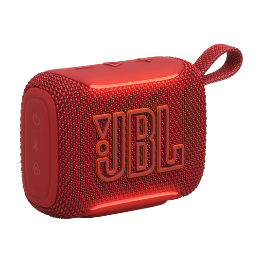 JBL Go 5 - Red - Ultra-portable waterproof and drop-proof speaker with JBL legendary sound and ambient edge lighting - Hero image number null