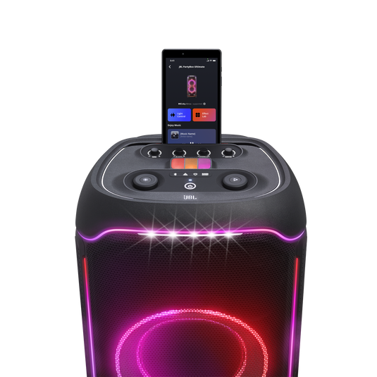 JBL PartyBox Ultimate - Black - Massive party speaker with powerful sound, multi-dimensional lightshow, and splashproof design. - Detailshot 1 image number null