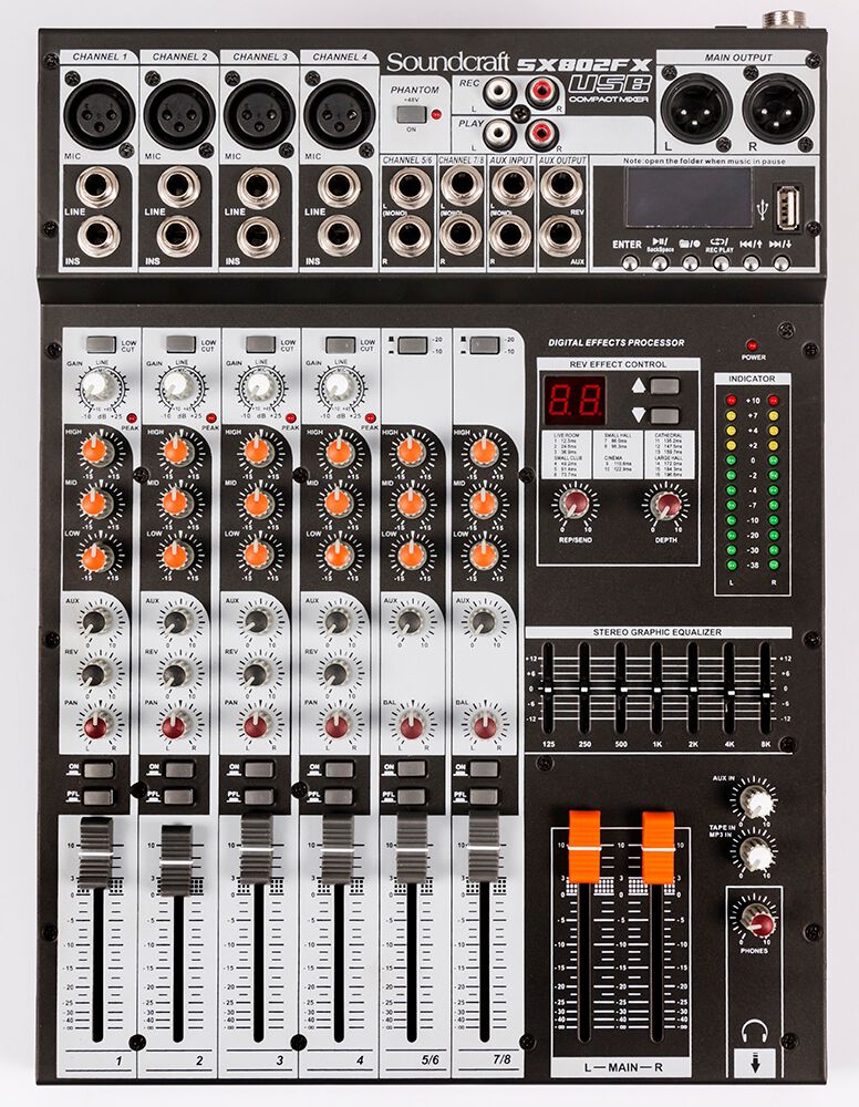 Mixer Analógico SX 802FX | Mesa de som analógica