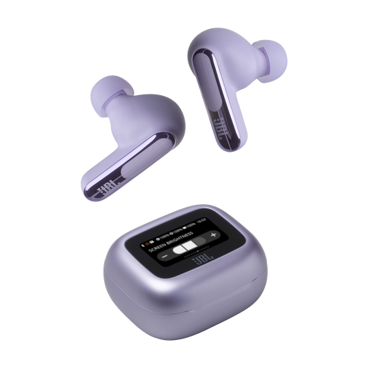 JBL Live Beam 3 - Purple - True wireless noise-cancelling closed-stick earbuds - Detailshot 7 image number null