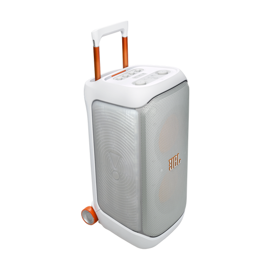 JBL PartyBox Stage 320 - White - Portable party speaker with wheels - Detailshot 7 image number null