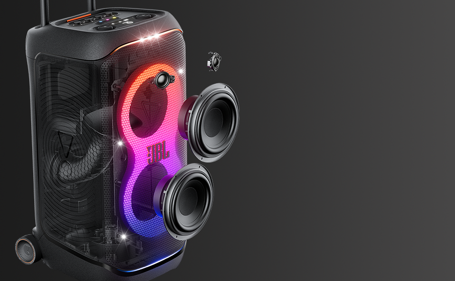JBL PartyBox Stage 320 | Torre de som potente c/ frete grátis
