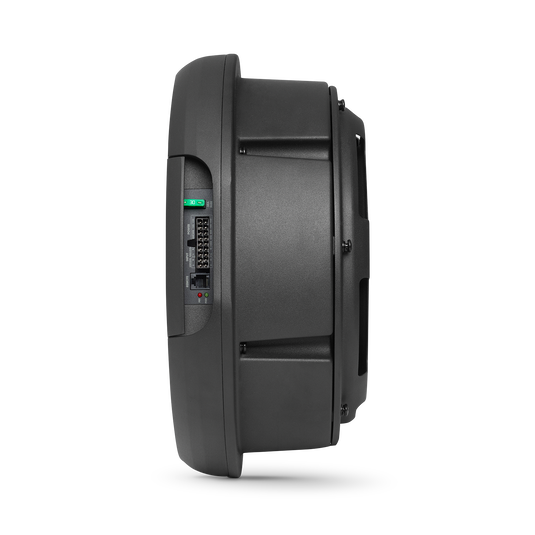 JBL BassPro Hub - Black - 11" (279mm) Spare tire subwoofer with built-in 200W RMS amplifier with remote control. - Detailshot 3 image number null