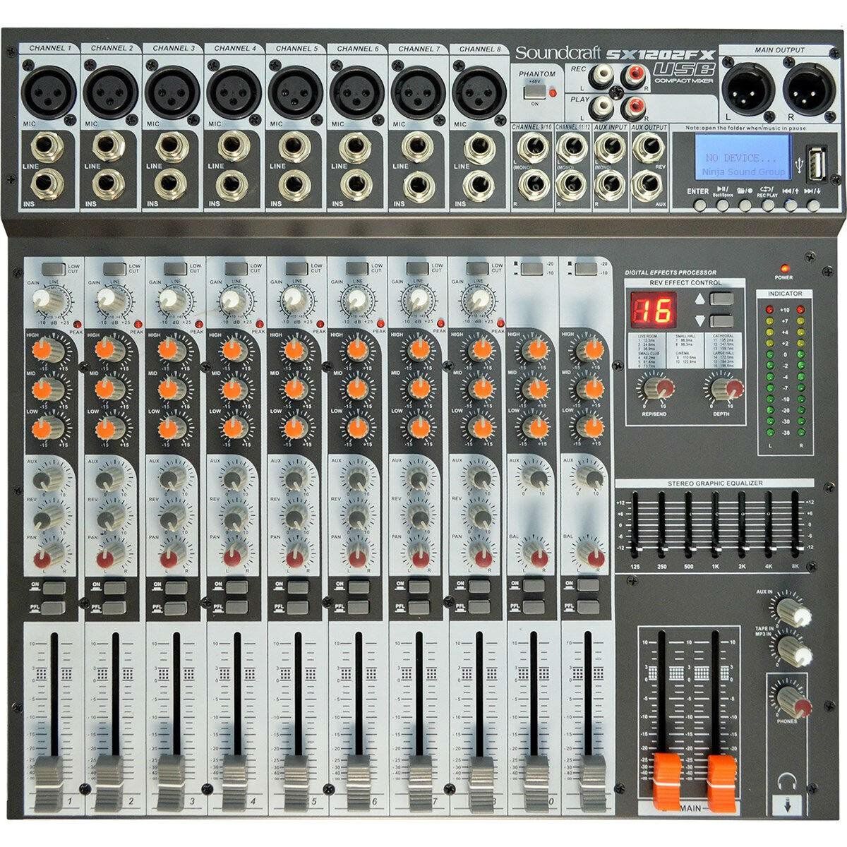 Mixer Analógico SX 1202 | Mesa de som analógica