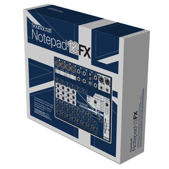 Notepad-12FX | Mixer analógico de tamanho compacto com USB I/O e