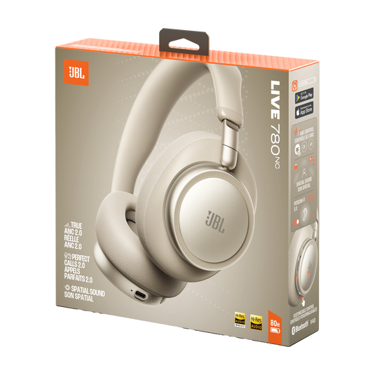 JBL Live 780NC - Sand - Wireless over-ear Noise Cancelling headphones - Detailshot 15 image number null