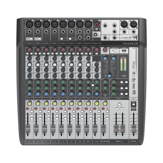 【美品】Soundcraft Signature 12 multi track Signature 12 MTK | Mesa de som analógica 12 entradas com