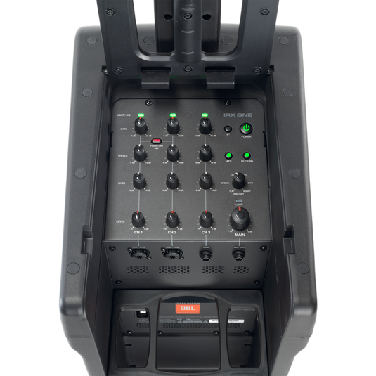 JBL IRX ONE - Black - All-in-One Column PA with Built-In Mixer and Bluetooth Streaming - Detailshot 5 image number null