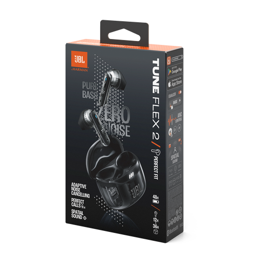 JBL Tune Flex 2 ワイヤレスイヤホン ブラック JBL Tune Flex 2 Ghost Edition | Fones de ouvido sem fio com