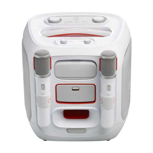 JBL PartyBox Encore 2 - White - Portable party speaker with 2 mics - Back image number null