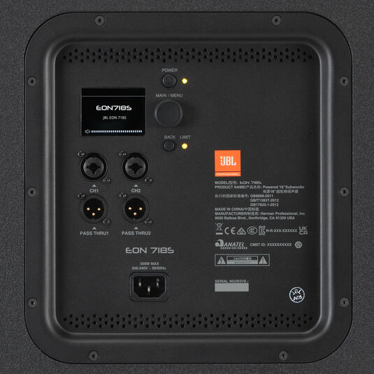 JBL EON718S - Black - Powered 18-inch PA Subwoofer - Detailshot 8 image number null