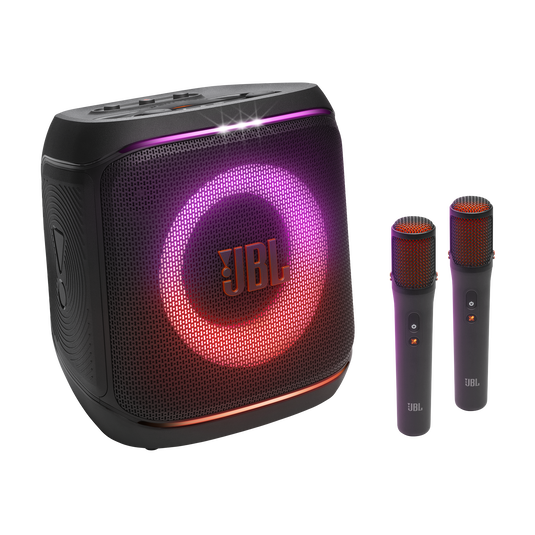 JBL PartyBox Encore 2 Plus - Black - Portable party speaker with real-time AI vocal removal and two wireless mics - Hero image number null
