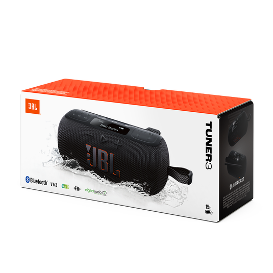 JBL Tuner 3 - Black - Portable DAB/DAB+/FM radio with Bluetooth - Detailshot 1 image number null