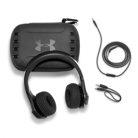 UA Sport Wireless Train &ndash; Engineered by JBL - Black - Wireless on-ear headphone built for the gym - Detailshot 5 image number null