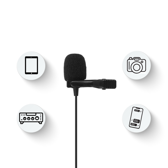 JBLCSLM20B - Black - Battery-Powered Lavalier Microphone - Detailshot 2 image number null
