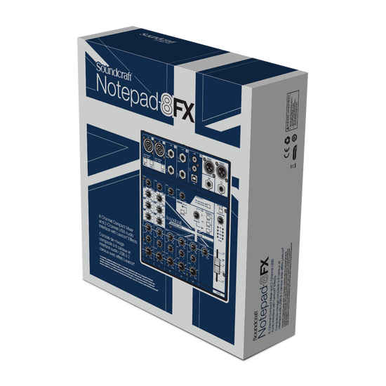 Notepad-8FX | Mixer analógico de tamanho compacto com USB I/O e