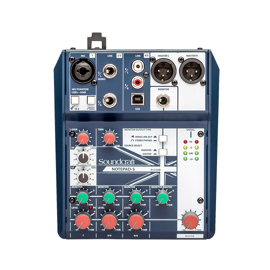 HIRO　Soundcraft Notepad-5 アナログミキサー Notepad-5 | Mixer analógico de tamanho compacto com USB I/O